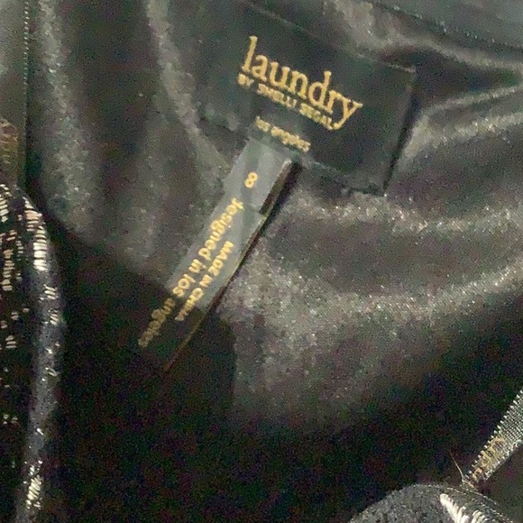 Laundry by Shelli Segal NEW - Sz 8 - strapless two layer lace Black/Silver Dress - Picture 6 of 11